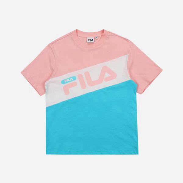 Camisetas Fila Menina Rosa/Turquesa - Fila Heritage S/S Loja Online Portugal,DNBU-24315